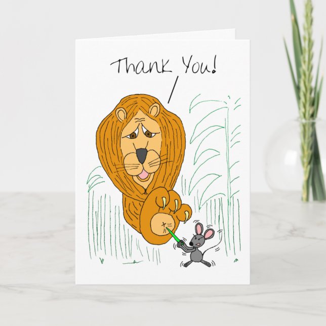 Carte De Remerciements Entreprise Lion Thorn (Devant)