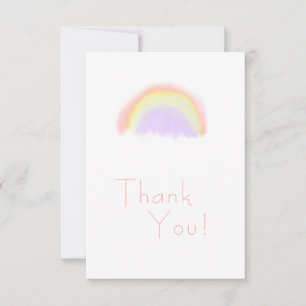 Carte De Remerciements Entreprise moderne pastel rose pastel