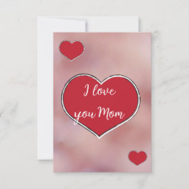 Carte De Remerciements Ephemera vibrant romantic red heart art