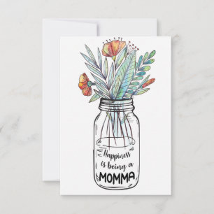 Carte De Remerciements Épouse Art Bonheur Être Une Maman
