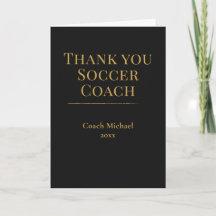 Équipe de coach de football élégant noir or