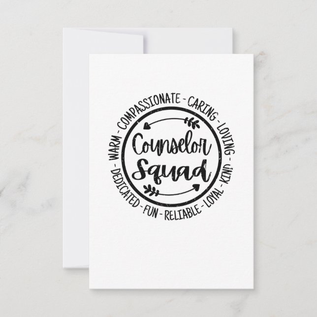 Carte De Remerciements Équipe de conseiller École Conseiller pédagogique  (Devant)