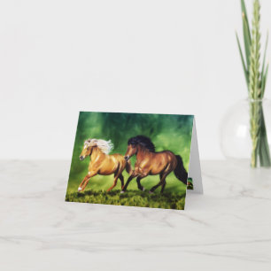 Carte De Remerciements Équipe de rêve - Chevaux islandais