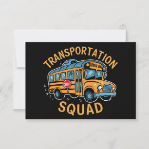 Carte De Remerciements Équipe de transport des conducteurs d'autobus scol