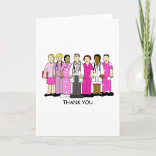 Carte De Remerciements Équipe Médicale Merci-cancer du sein