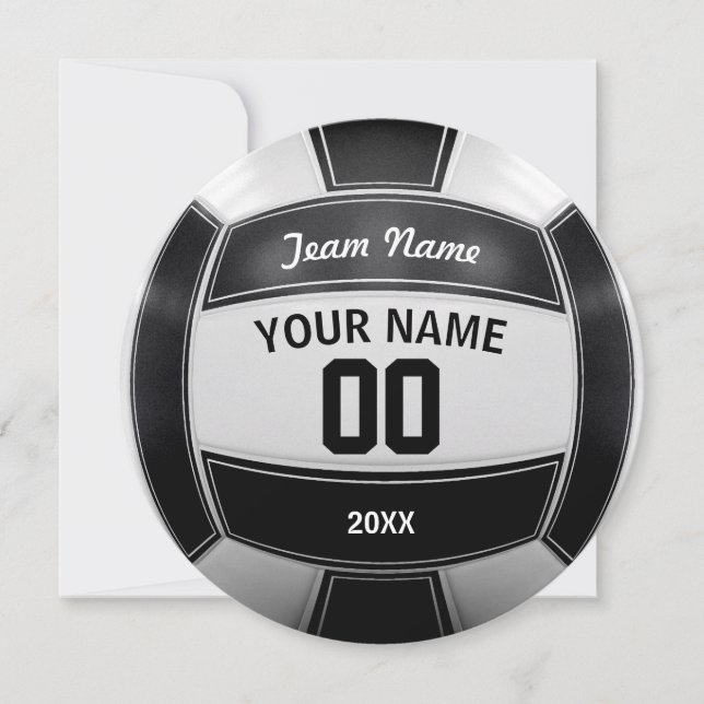 Carte De Remerciements Équipe nommée de l'année du joueur de volleyball (Devant)