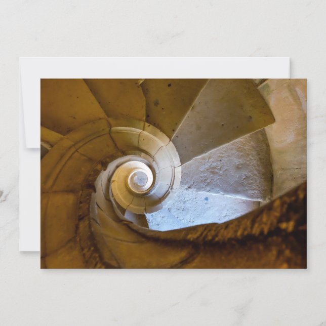 Carte De Remerciements Escalier en colimaçon descendant (Devant)