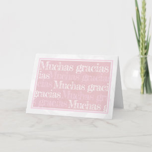 Carte de remerciements espagnol/ tarjeta de gracia