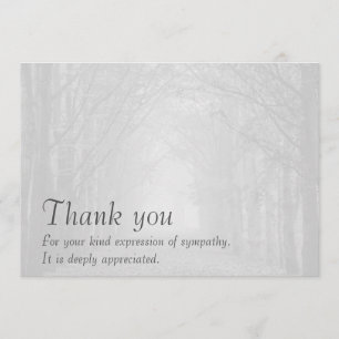 Carte de remerciements et enveloppe