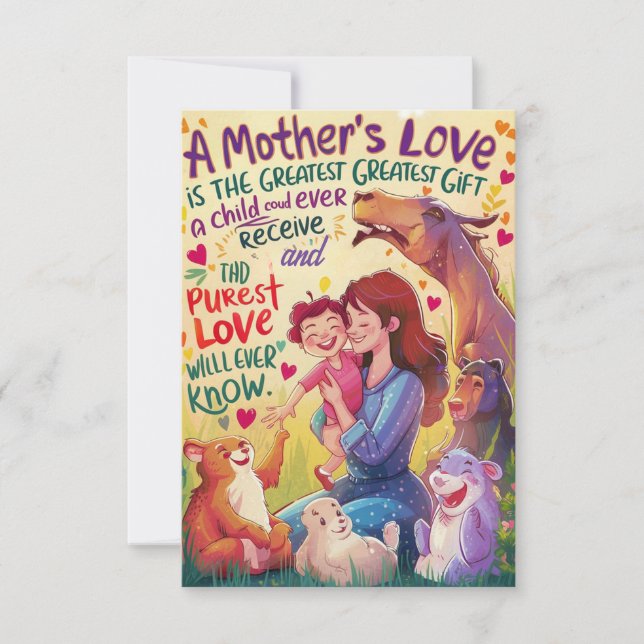 Carte De Remerciements "Eternal Love : Mère's Day Greeting Card (Devant)