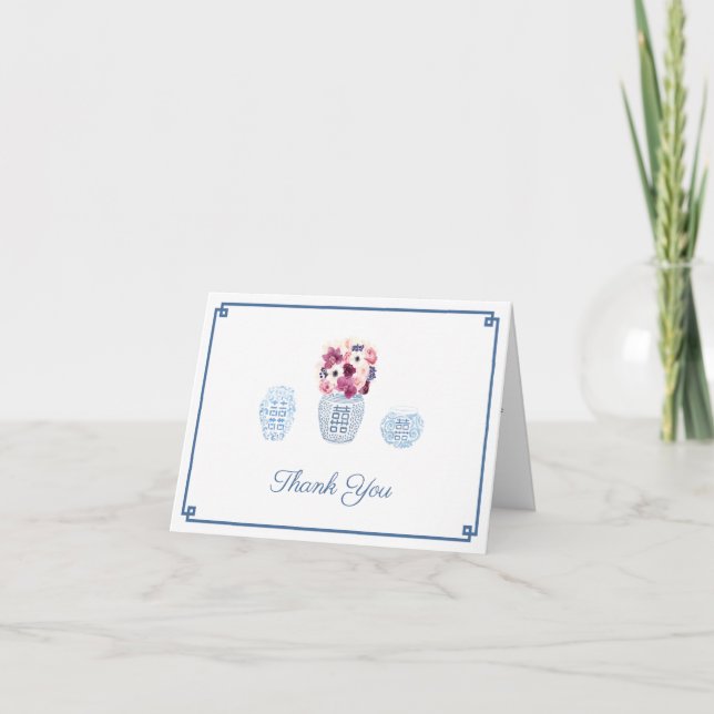 Carte De Remerciements Éternel Maroon Orchidées Rose Wedding shower (Devant)