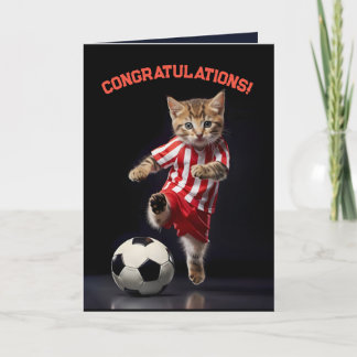 Carte De Remerciements Étoile de soccer Kitten