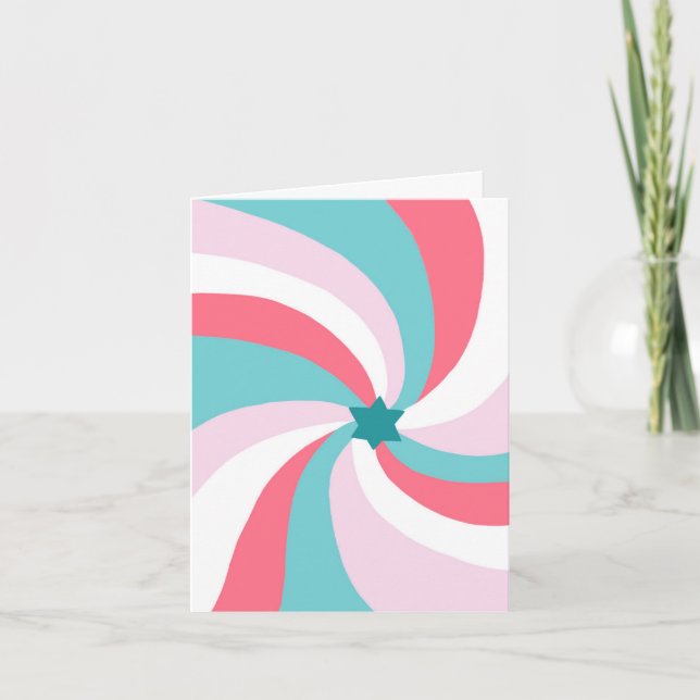 Carte De Remerciements Étoile de tournage moderne de David Bat mitzvah de (Devant)