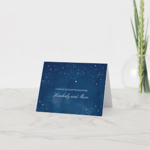Carte De Remerciements Étoile Filante Aquarelle Bleue   Remerciements de 