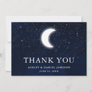 Carte De Remerciements Étoiles célestes Mariages Sky Moon