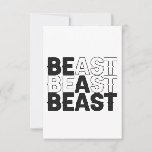 Carte De Remerciements Être une bête Bodybuilding Fitness Gym Sport Lover