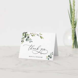 Carte De Remerciements Eucalyptus Aquarelle Florale QR