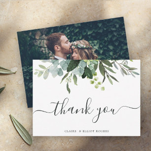 Carte De Remerciements Eucalyptus Green Foliing Photo