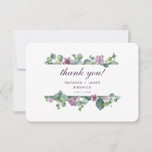 Carte De Remerciements Eucalyptus Mariage de feuillage botanique