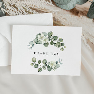 Carte De Remerciements Eucalyptus verdure Arche feuille Mariage ou annive