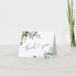 Carte De Remerciements Eucalyptus Vert Aquarelle