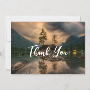 Carte De Remerciements Evening Mountain Lake Photographie
