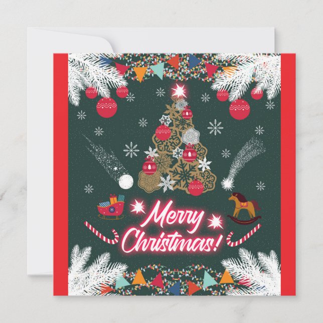 Carte De Remerciements Evergreen Joy of Christmas (Devant)