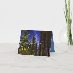 Carte De Remerciements Evergreens Au Feu De La Lune