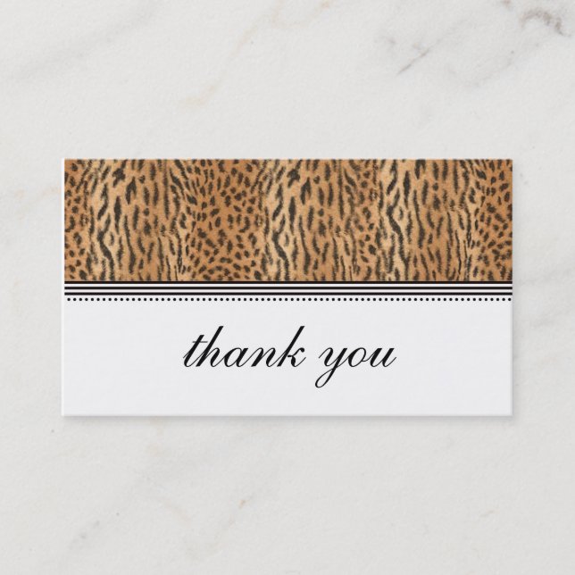 Carte de remerciements Exotic Print Animal Skin (Devant)