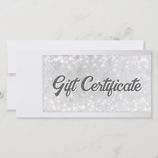 Carte De Remerciements Extensions Eyelash Certificat cadeau Parties scint (Devant)