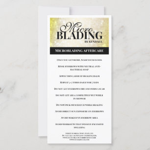 Carte De Remerciements Eyebrow Afcare Simple Black Gold Instruction