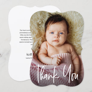 Carte De Remerciements Faire de la calligraphie personnalisée pour une ba