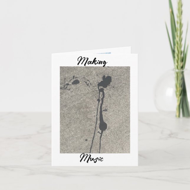 Carte De Remerciements Faire de la musique (Devant)