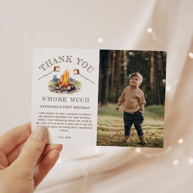 Carte De Remerciements Faire des Smores Amusant Fête d'anniversaire Enfan (Créateur téléchargé)