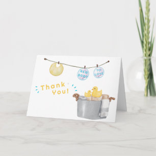 Carte De Remerciements Faire Dodo Dodo Linge En Caoutchouc Canard Bébé Sh