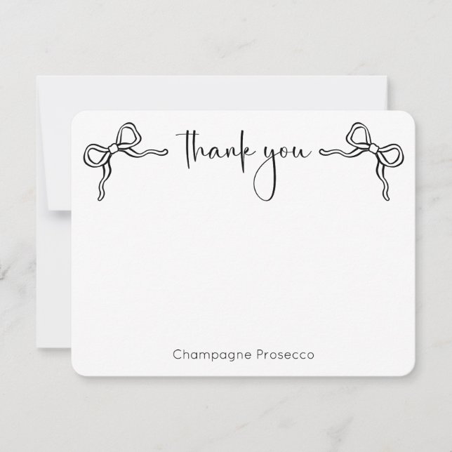 Carte De Remerciements Faire-Elle Mariage Shower de Fiançailles Écriture  (Devant)