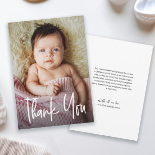 Carte De Remerciements Faire une lettre manuscrite moderne pour une photo