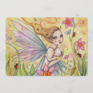 Carte De Remerciements Fairy Baby Shower Remerciements Mère et Bébé