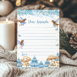 Carte De Remerciements Fairy Winter Garden Time Capsule Note Message Card