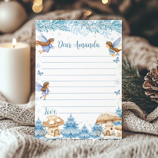 Carte De Remerciements Fairy Winter Garden Time Capsule Note Message Card (Créateur téléchargé)
