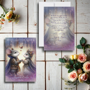 Carte De Remerciements Fairytale Imaginaire Whimsical Renaissance Mariage