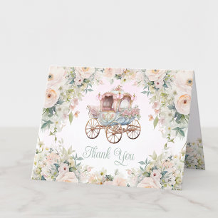 Carte De Remerciements Fairytale Princess Carrie Girl Aquarelle Floral