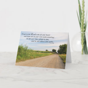 Carte De Remerciements Faites confiance au Seigneur avec tout votre coeur
