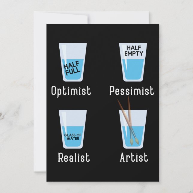 Carte De Remerciements Faits sur les artistes Artistes drôles Professeur  (Devant)