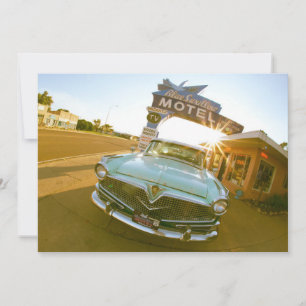 Carte De Remerciements Fameux motel Blue Swallow sur la route 66