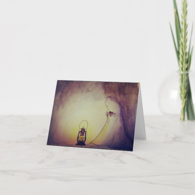 Carte De Remerciements Fantôme au coeur (Devant)