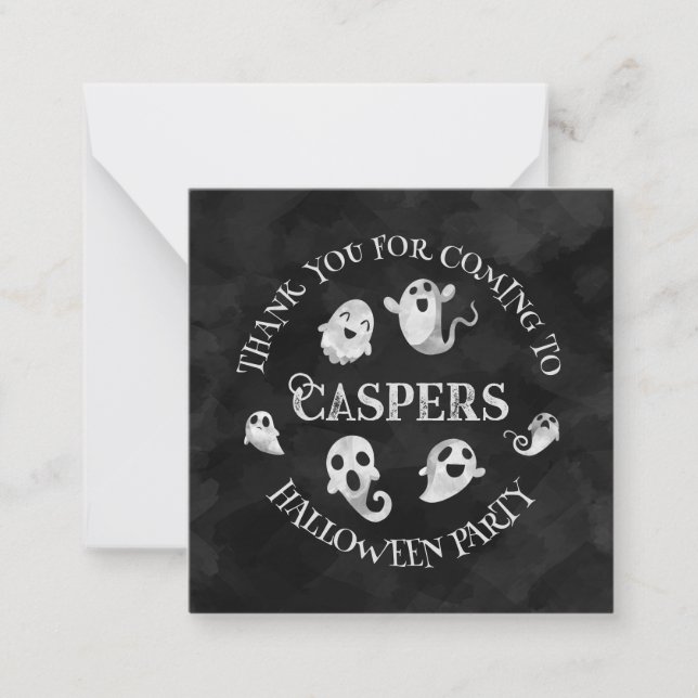 Carte de remerciements fantôme éffrayant (Devant)