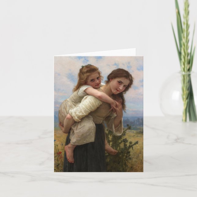 Carte De Remerciements Fardeau agréable par William Adolphe Bouguereau (Devant)