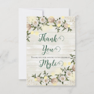 Carte De Remerciements Farmhouse Tea Bridal Shower Flat Thank You Card