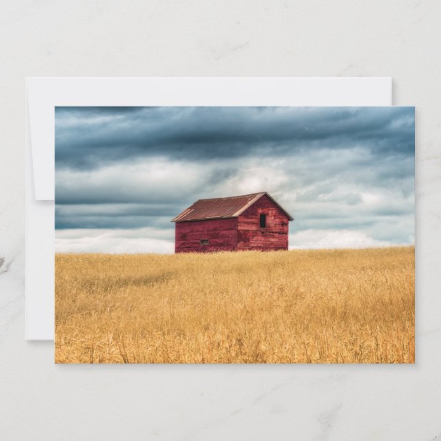Carte De Remerciements Farms | Old Red Barn (Devant)